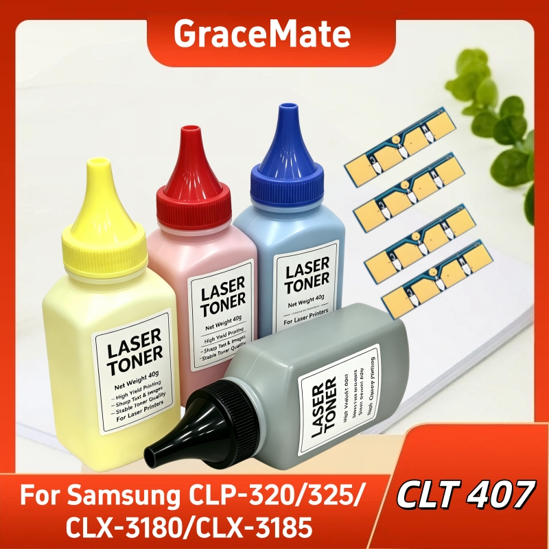 مسحوق شريحة الحبر CLT-407 لخرا - مراجعة Laser Toner Powder وسعره